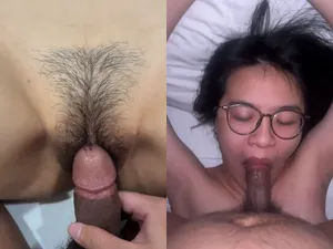 Trả bài em học sinh chubby kính cận ra nước khoái đê mê