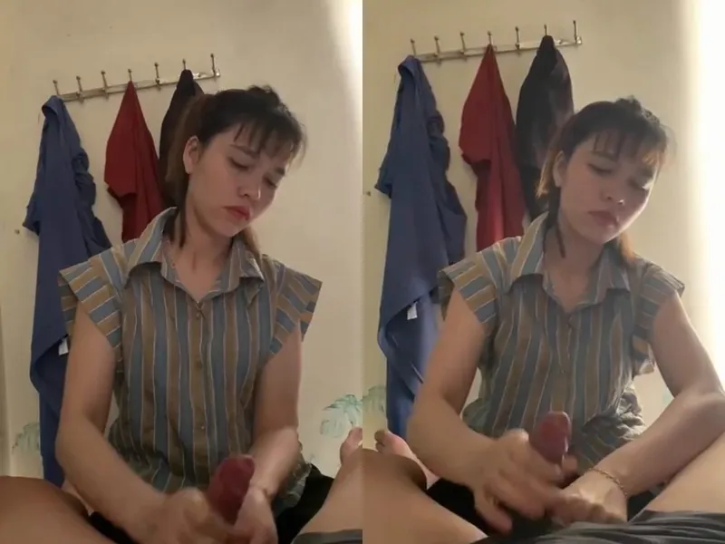 Anh trai đi vắng, ép vợ mới cưới của anh trai sục cây hàng xuất tinh